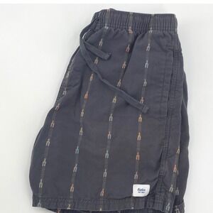 Katin Mens Zenith Shorts Small Gray Drawstring Elastic Waist Beachy Casual